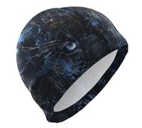 Cuffia da nuoto leopardata nera per adulti unisex per capelli corti tappi impermeabili per il nuoto Protezione dei capelli e riduzione della resistenza gorra para nadar de mujer
