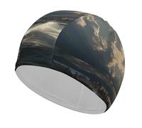 Cuffia da nuoto Old Lighthouse by The Sea, cuffia da nuoto resistente e altamente elastica, adatta a capelli lunghi e corti (uomini e donne)