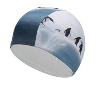 Cuffia da nuoto Penguins on The Iceberg, ad alta elasticità, per donne e uomini, resistente e impermeabile, mantiene i capelli asciutti, perfetta per piscina, spiaggia, nuoto