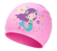 Cuffia da nuoto per bambini, cuffia da nuoto per bambini per 4-12 anni, cuffia da nuoto in silicone, adatta per immersioni subacquee