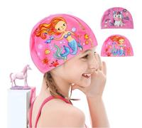 Cuffia da Nuoto per Bambini Unicorni e Sirene, Elastica per Capelli Lunghi e Corti, dai 4 ai 10 Anni