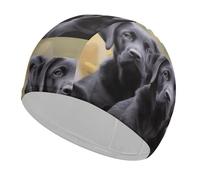 Cuffia da nuoto per cani Labrador Retriever, ad alta elasticità, per donne e uomini, resistente e impermeabile, mantiene i capelli asciutti, perfetta per piscina, spiaggia, nuoto