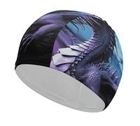 Cuffia da nuoto Purple Dragon Purple Moon, cuffia da nuoto resistente e altamente elastica, adatta a capelli lunghi e corti (uomini e donne)