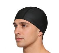 Cuffia da piscina con protezione per le orecchie per esercizi acquatici, in silicone ad alta elasticità, con alette laterali sagomate e grafica vivace a cartoni animati, per spiaggia, laghi, fiumi e