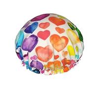 Cuffia da Rainbow Hearts Cuffia da per donna Cuffia da impermeabile a doppio strato, riutilizzabile.