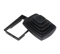 Cuffia del cambio manuale e lunetta di fermo per anello per Wrangler TJ 1997-2004, sostituzione della copertura antipolvere della leva del cambio in plastica nera, Trim della console centrale per