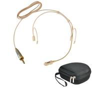 Cuffia di ricambio per microfono cardioide per trasmettitore Sennheiser SK-XSW bodypack, condensatore, connettore TRS da 3,5 mm, borsa da trasporto rigida, beige