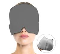 Cuffia dinamica per terapia del freddo con vestibilità ergonomica per alleviare efficacemente la pressione del cuoio capelluto (doppio strato grigio)