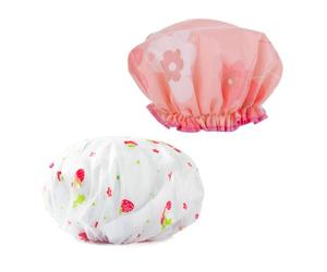 Cuffia Doccia Elastico 2 Pezzi Doppio Strato PEVA | Pieghevole, Leggero e Spesso, per Pulizia Viso e Cosmesi, Design Adorabile, Stile Moda Stili multipli