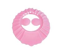 Cuffia Doccia per Ragazzo Ragazza Regolabile, Eva, Rosa con Orecchie | 40 a 55cm, per Bagnetto e Taglio, Morbida e Sottile con Bottoni e Pad Auricolari