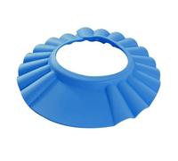 Cuffia Doccia Regolabile per Ragazzi, Blu, Eva Plastica | Bottoni Automatici in Plastica, Resistente al Calore, Mantiene Acqua e Shampoo Lontani dagli Occhi