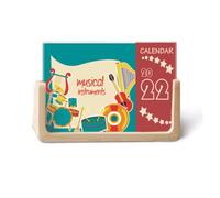 Cuffia Drum Music Instruments Pattern 2022 Calendario da scrivania Planner 12 mesi