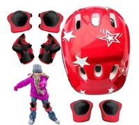 Cuffia e ginocchiera per bambini, set di berretto e ginocchiere, per bambini, ginocchiere, ginocchiere, gomitiere per bicicletta, skateboard, bambino, ciclismo, ginocchiere, protezione antiurto