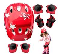 Cuffia e ginocchiere per bambini,Set di cappello e ginocchiere per bambini | Bicicletta Skateboard Bambino Ciclismo Cappello Polsiere - Ginocchiere da pattinaggio resistenti agli urti, set di