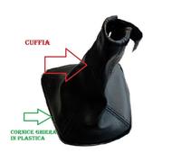Cuffia ECOPELLE e ghiera NERO LUCIDA leva cambio NUOVA LANCIA YPSILON dal 2011