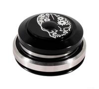 Cuffia esterna in lega di alluminio a doppio cuscinetto compatibile con mountain bike e bici da strada, leggera copertura per forcella anteriore, colore nero (41,8/42-52 mm)