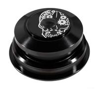 Cuffia esterna in lega di alluminio a doppio cuscinetto compatibile con mountain bike e bici da strada, leggera copertura per forcella anteriore, colore nero (44-55 mm)