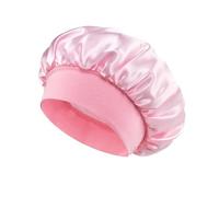 Cuffia for capelli con cuffia in raso for dormire, cuffie in seta for donna fascia elastica morbida for la cura dei per Home(Pink)
