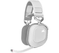 Cuffia gaming con microfono CORSAIR HS80 RGB WIRELESS Premium con audio spaziale - Bianco (EU) (Revival Series)