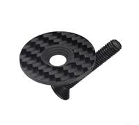 Cuffia in fibra di carbonio per sterzo della bicicletta da 31,8 mm, per forcella da strada e mountain bike, leggera, 9 g, bullone in acciaio inox, finitura nera