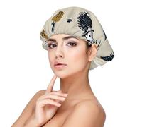 Cuffia in morbido raso per donne che dormono - stampa umile riccio, regolabile e traspirante, cuffia per dormire per capelli lunghi, ideale per andare a letto, cura dei capelli e dormire comodamente