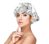 Cuffia in seta a forma di koala, per dormire, unisex, regolabile, in raso, per dormire, morbida cuffia per dormire