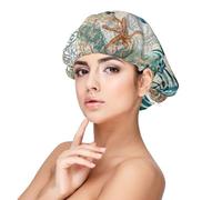 Cuffia in seta a forma di tartaruga marina, per dormire, unisex, regolabile, in raso, per dormire, morbida cuffia per dormire