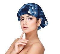 Cuffia in seta per dormire, unisex, morbida, regolabile, con nuvole, stelle, cielo, elastica, in raso, per dormire, confortevole e simile alla seta, per dormire