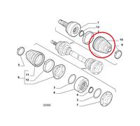 CUFFIA LATO CAMBIO FIAT IDEA ORIGINALE ABRASO 46307584