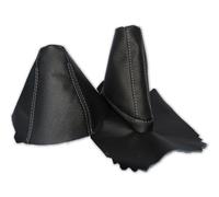 Cuffia Leva Cambio e Freno Per BMW Z4 2002-2008 Pelle Cuciture Grigio