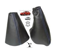 Cuffia Leva Cambio e Freno Per Volkswagen Beetle 2013-17 Pelle Cuciture Blu