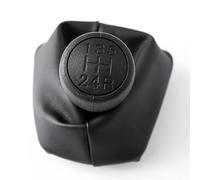 Cuffia Leva Cambio Manuale + Pomello + Ghiera Telaio Compatibile con Fiat Fiorino Qubo Peugeot Bipper 2007 - 2016 Cuciture Nere 5 Marce Set Completo Ricambio Auto