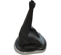 Cuffia Leva Cambio per Lancia Ypsilon 843 da 2003 a 2011 Similpelle Nera Cromo