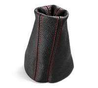 Cuffia Leva Cambio Per Skoda Octavia MK3 2013-2018 DSG Pelle Nero Cuciture Rosso