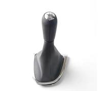 Cuffia Leva Cambio + Pomello + Ghiera Cromata Compatibile con Renault Clio 4 2012-2019 Set Completo Ricambio Auto (5 Marce)