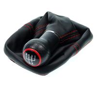 L & P Car Design L&P A0254-1 Pomello + telaio sacco di commutazione cuciture rosse (12 mm) con 5 marce come plug play