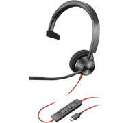 Cuffia Monaurale USB-C HP Poly Blackwire 3310 Certificata Microsoft Teams + Adattatore USB-C/A