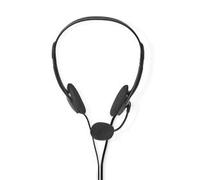 CUFFIA NEDIS CHST100BK STEREO CON MICROFONO JACK 3.5MM, LUNGHEZZA CAVO 2M, COLORE NERO