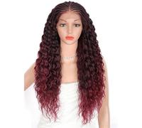 Cuffia parrucca intrecciata a mano in pizzo intrecciato frontale parrucche con capelli di bambino per donne nere parrucca cosplay bob parrucche con pizzo per treccia