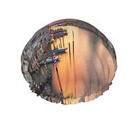 Cuffia per a con stampa Grand Canal Cuffia per capelli da bagno riutilizzabile elastica per donna Cuffia per a impermeabile a doppio strato, per salone spa da donna