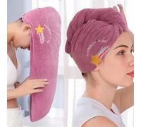 Cuffia per asciugare i capelli stile ricamo 1 pezzo, asciugamano per capelli ispessito in pile di corallo per il bagno, cuffia da doccia assorbente ad asciugatura rapida da donna,