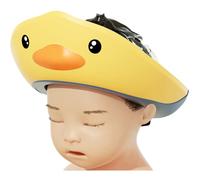 Cuffia per baby shower, con anatra gialla, cappello regolabile per il lavaggio dei capelli, scudo morbido per il lavaggio dei capelli, visiera da bagno, protegge orecchie e occhi del bambino dallo