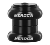 Cuffia per bici in lega di alluminio con cuscinetti a doppia tenuta per forcella dritta da 28,6 mm, per mountain bike e mountain bike, coppa esterna da 34 mm, colore nero