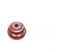 Cuffia per bicicletta in lega con design a doppio cuscinetto per una sterzata liscia, compatibile con forcelle dritte o affusolate, rosso (44-55 mm rosso)