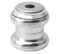 Cuffia per bicicletta senza filettatura per telaio con diametro interno di 34 mm con cuscinetti a doppia tenuta per una guida ottimale (argento)