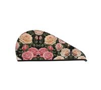 Cuffia per capelli ad asciugatura rapida con molte bellissime rose - Cuffia da a alla moda e colorata per le donne - Cuffia da a comoda ed elegante