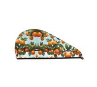 Cuffia per capelli ad asciugatura rapida Many Oranges On The Tree - Cuffia da a colorata e alla moda per donna - Cuffia da a comoda ed elegante
