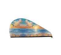 Cuffia per capelli ad asciugatura rapida Seagulls By The Sea - Cuffia da a colorata e alla moda per donna - Cuffia da a comoda ed elegante