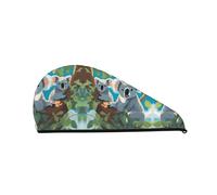 Cuffia per capelli ad asciugatura rapida Two Happy Koalas - Cuffia da a colorata e alla moda per donna - Cuffia da a comoda ed elegante