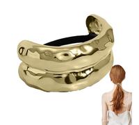 Cuffia per capelli, coda di cavallo, cravatta per capelli in metallo, cravatta elastica, comoda fascia per donne, fidanzata, madre, legami per capelli in metallo, coda di cavallo